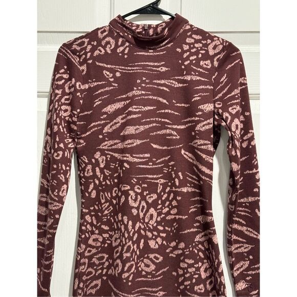 Ted Baker Brown and Pink Midi Dress - Picture 4 of 14